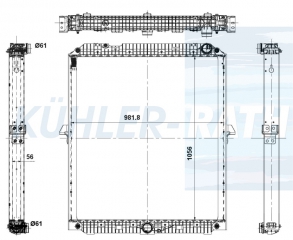 Wasserkühler passend für Mercedes Benz Mercedes Benz LKW Bus Actros