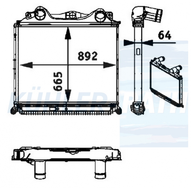 intercooler suitable for MAN (81061300200 81061300203 81061300205