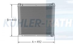 oil cooler suitable for Serie 3 492x443x63