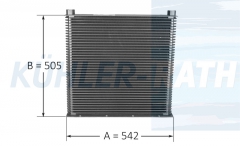 oil cooler suitable for Serie 3 542x505x63