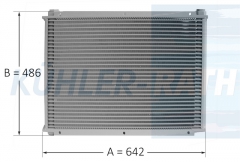 oil cooler suitable for Serie 3 642x486x63