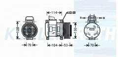 compressor suitable for A0002340811 A9062300111 A9062340103 A9062340811 0002340811