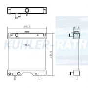 radiator suitable for Atlas/Terex/Mitsubishi/Kubota/Schaeff