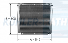 oil cooler suitable for Serie 3/Compair 542x500x63