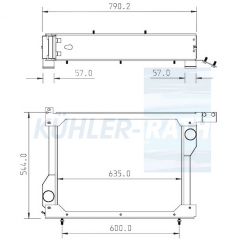 Wasserkhler passend fr Benford/JCB/Terex