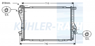 Wasserkhler passend fr BMW