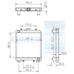 Wasserkhler passend fr Wacker Neuson/Yanmar