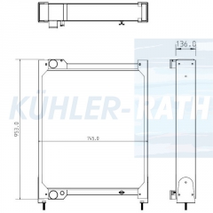 Wasserkhler passend fr Caterpillar