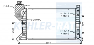 Wasserkhler passend fr Mercedes-Benz/Dodge