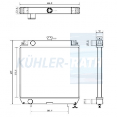 Wasserkhler passend fr Kubota