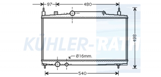 Wasserkhler passend fr Peugeot/Citron/Fiat/Lancia