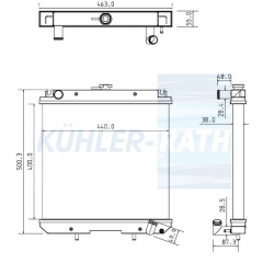 Wasserkhler passend fr Komatsu