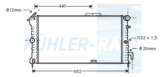 Wasserkhler passend fr Opel