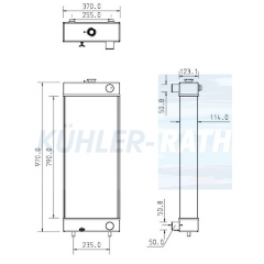 Wasserkhler passend fr Caterpillar