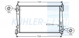 Wasserkhler passend fr Alfa/Fiat/Opel