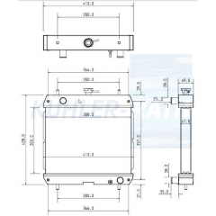 Wasserkhler passend fr Kubota/Takeuchi