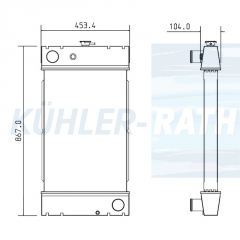 Wasserkhler passend fr John Deere/SDMO