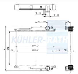 Wasserkhler passend fr RVI/Volvo