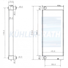 Wasserkhler passend fr Case/Sumitomo