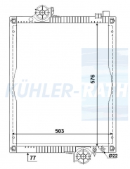 Wasserkhler passend fr John Deere