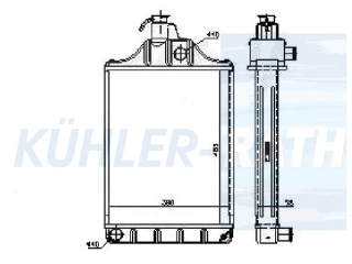 Wasserkhler passend fr Massey Ferguson