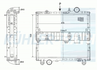 Wasserkhler passend fr John Deere