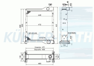 Wasserkhler passend fr Case IH