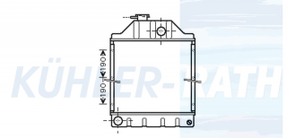 Wasserkhler passend fr Massey Ferguson