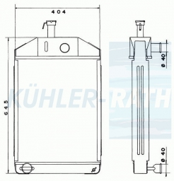 Wasserkhler passend fr Massey Ferguson