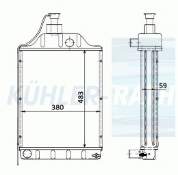 Wasserkhler passend fr Massey Ferguson