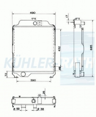 Wasserkhler passend fr John Deere