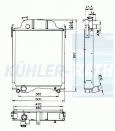 Wasserkhler passend fr John Deere