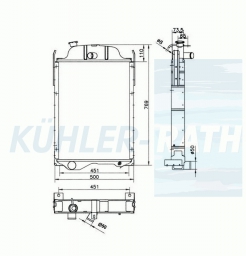 Wasserkhler passend fr John Deere