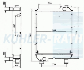 Wasserkhler passend fr Fiat/New Holland/Ford