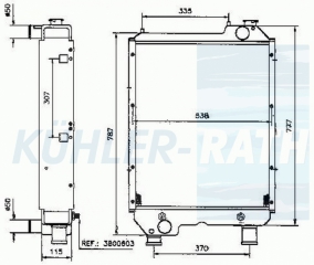 Wasserkhler passend fr Fiat/Ford/New Holland