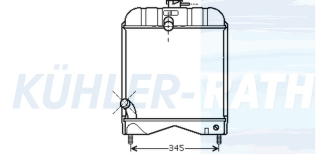 Wasserkhler passend fr Massey Ferguson