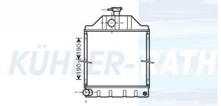 Wasserkhler passend fr Massey Ferguson