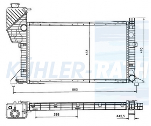 Wasserkhler passend fr Mercedes-Benz