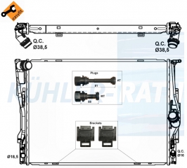 Wasserkhler passend fr BMW