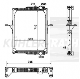 Wasserkhler passend fr RVI/Volvo