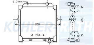 Wasserkhler passend fr RVI/Volvo