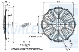 Ventilator passend fr Comex 12V drckend  354