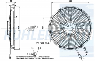 Ventilator passend fr Comex 12V ziehend  371