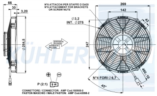 Ventilator passend fr Comex 12V drckend  284,5