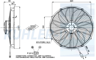 Ventilator passend fr Comex 12V ziehend  371