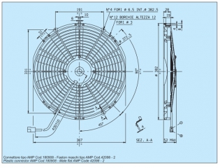 Ventilator passend fr Spal 12V ziehend  382