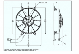 Ventilator passend fr Spal 24V ziehend  278