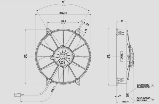 Ventilator passend fr Spal 12V drckend  304