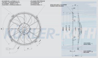 Ventilator passend fr Spal 24V drckend  331