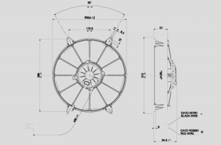 Ventilator passend fr Spal 24V ziehend  315